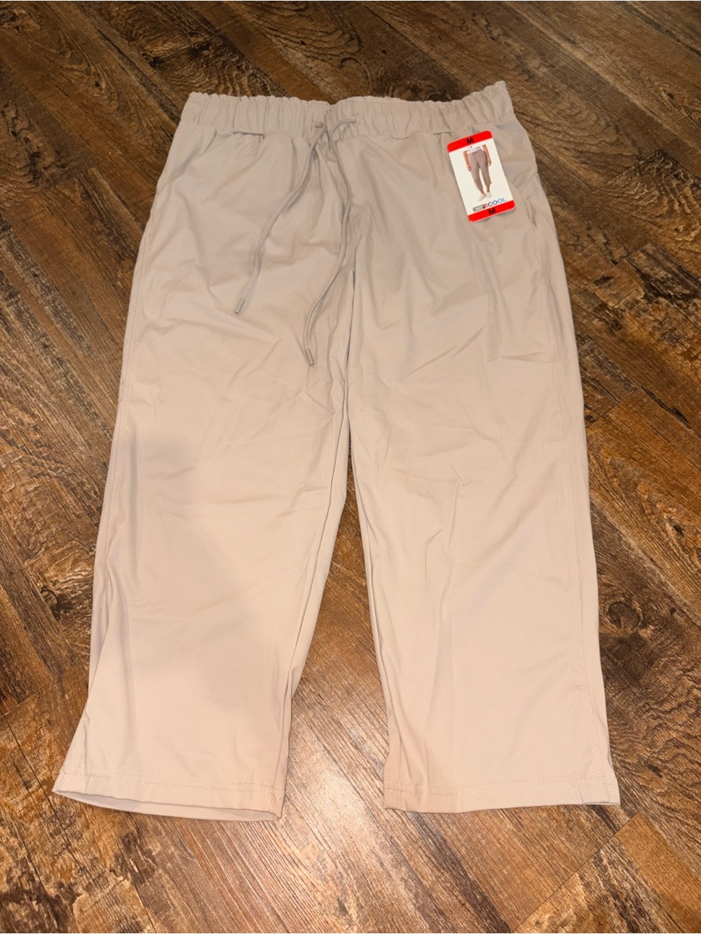 Woman’s Lightweight Beige Drawstring Pants